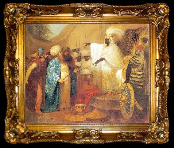 framed  Franciszek Smuglewicz Ethiopian king meeting ambasadors of Persia, ta009-2